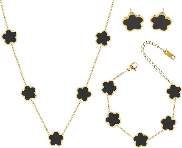 3 Piece Clover Set Gold/Black